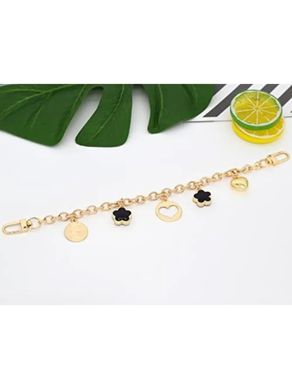 Flower Bag Charms Set - 2 Pcs Handbag Accessories, Wallet & Purse Decorations
